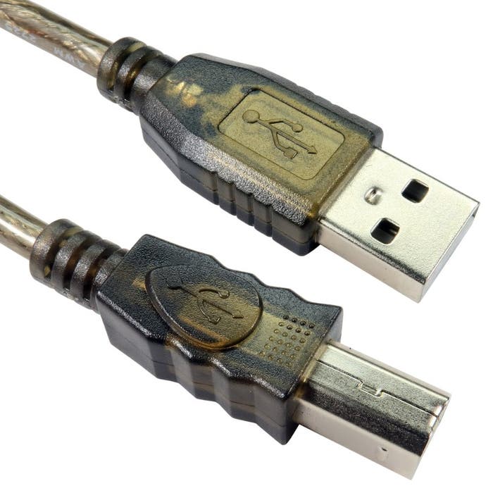Cables Direct 15m USB 2.0 Type-A Male to Type-B Male Active Cable