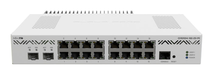 MikroTik 16Gbit LAN, 2x SFP+, Dual PSU Rack, 4 GB RAM