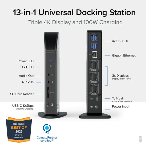 Plugable USB-C TRIPLE 4K DISPLAY DOCK PD