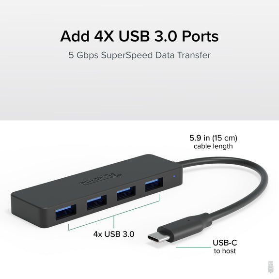 Plugable USB-C 4-Port Hub Data