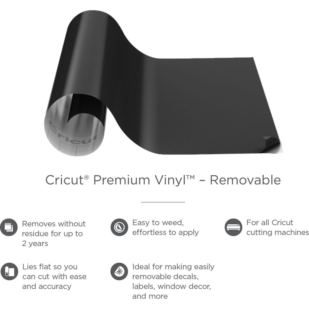 Cricut Permanent Vinyl Black (Non-Smart) 3 Pack