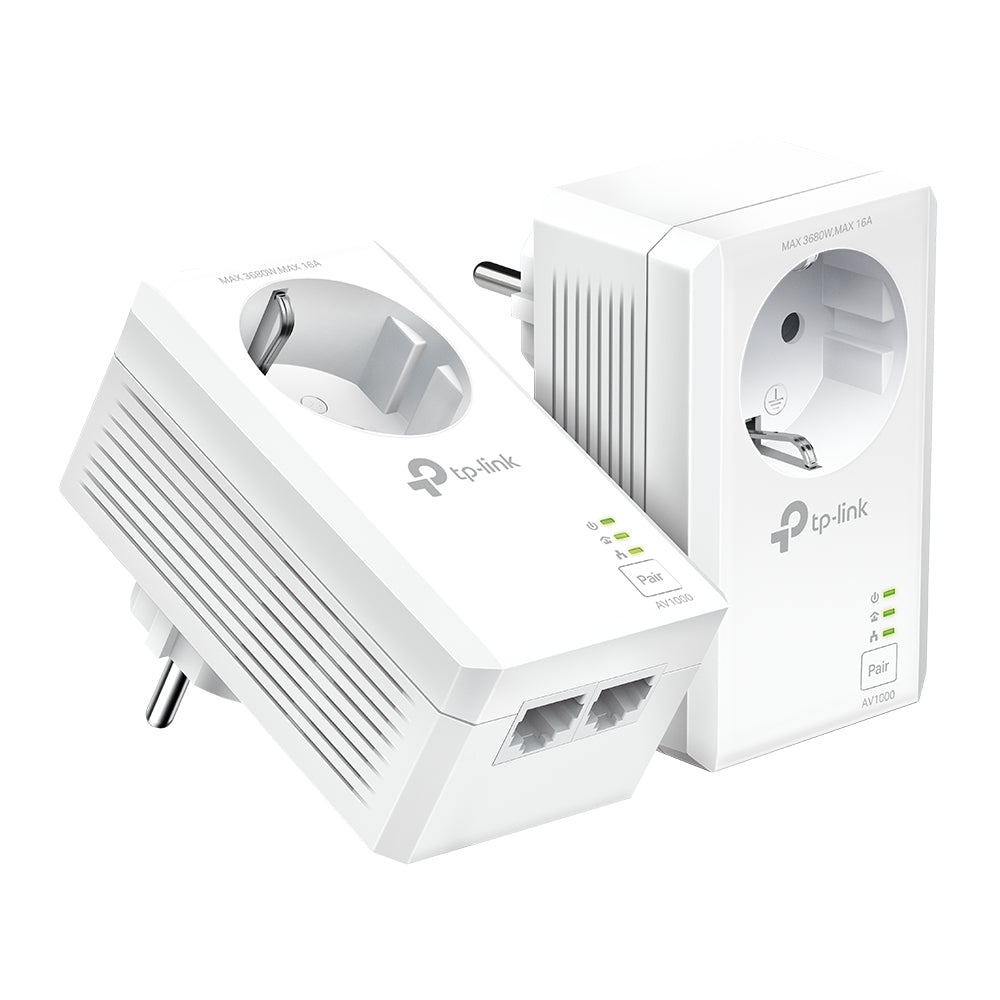 TP-Link TL-PA7027P V1 Starter Kit - Powerline adapter kit 1GbE HomePlug AV (HPAV) HomePlug AV (HPAV) 2.0 IEEE 1901 - wall-pluggable