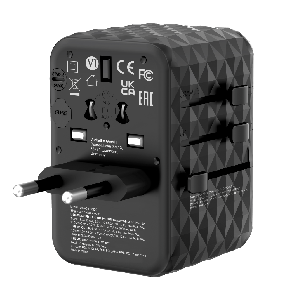 Verbatim GAN III TRAVEL ADAPTER UTA-05