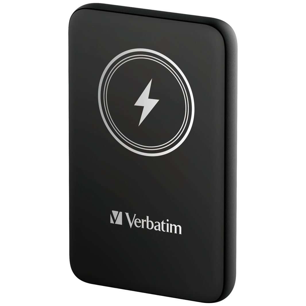 Verbatim Charge 'n' Go Power Bank 10000mAh Magnetic Wireless Charging - Black