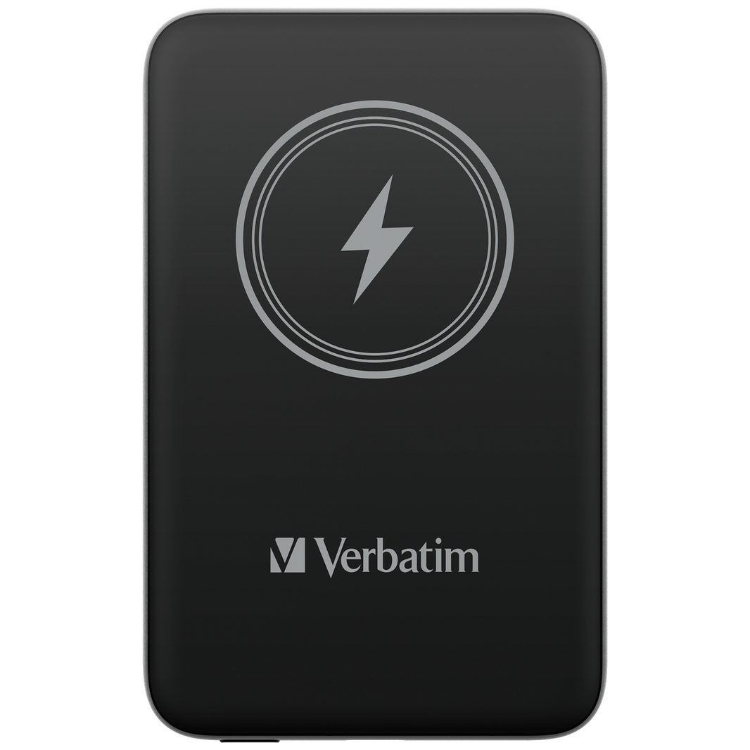 Verbatim Charge 'n' Go Power Bank 10000mAh Magnetic Wireless Charging - Black