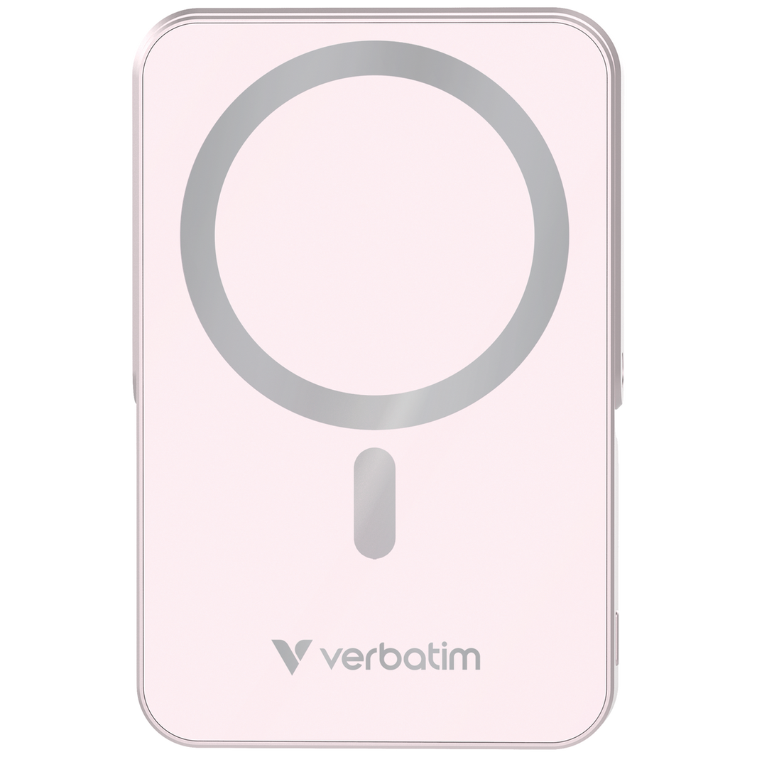 Verbatim Charge Go MagWless 10000 With Stand Pink