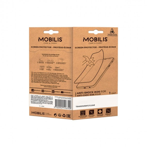 MOBILIS Screen Protector Anti-Shock IK06 - Clear for iPhone SE 3rd gen/SE 2nd gen/8/7/6/6S