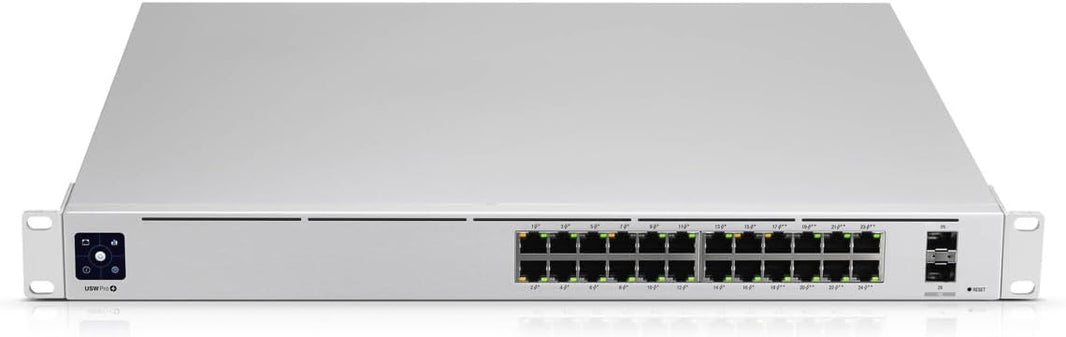 Ubiquiti UniFi Switch USW-Enterprise-24-PoE - Switch - L3 - Managed - 12 x 100 1000 2.5G (PoE ) 12 x 10 100 1000 (PoE ) 2 x 10 Gigabit SFP - rack-mountable - PoE (400 W)
