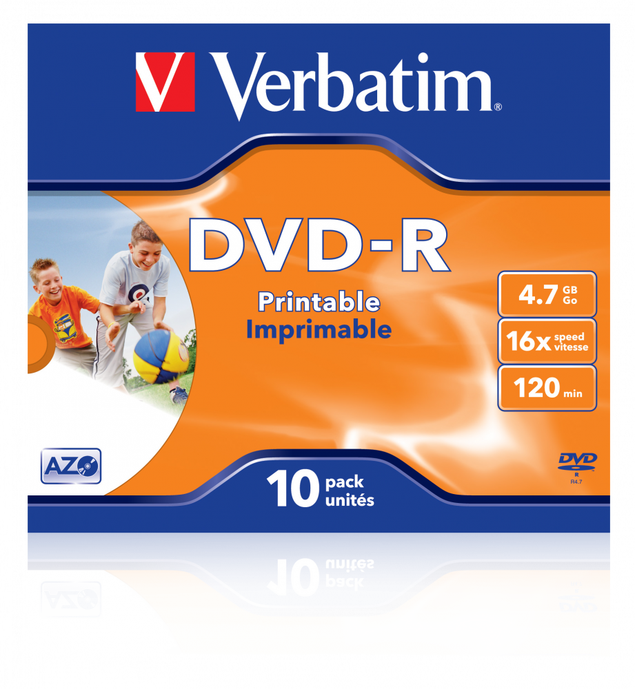Verbatim DVD-R 16x Printable 10pk J/C