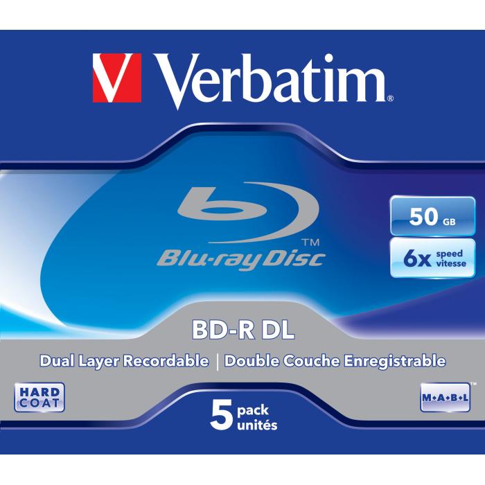 Verbatim BD-R DL 50GB 6x 5pk JC