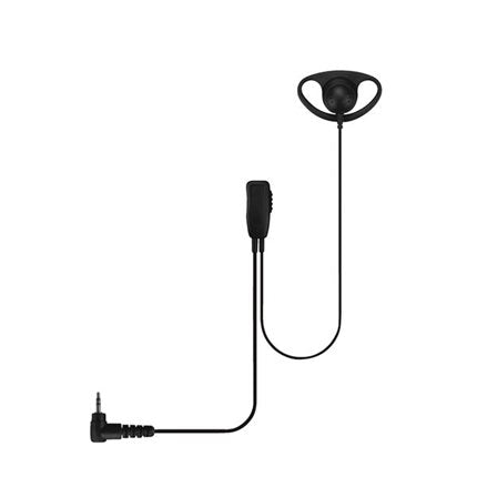 D SHAPE EARPIECE PTT + LAPEL MIC TLKR