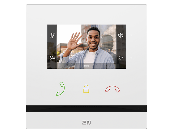 2N® INDOOR VIEW ANSWERING UNIT WITH FULL-SCREEN VIDEO (White)