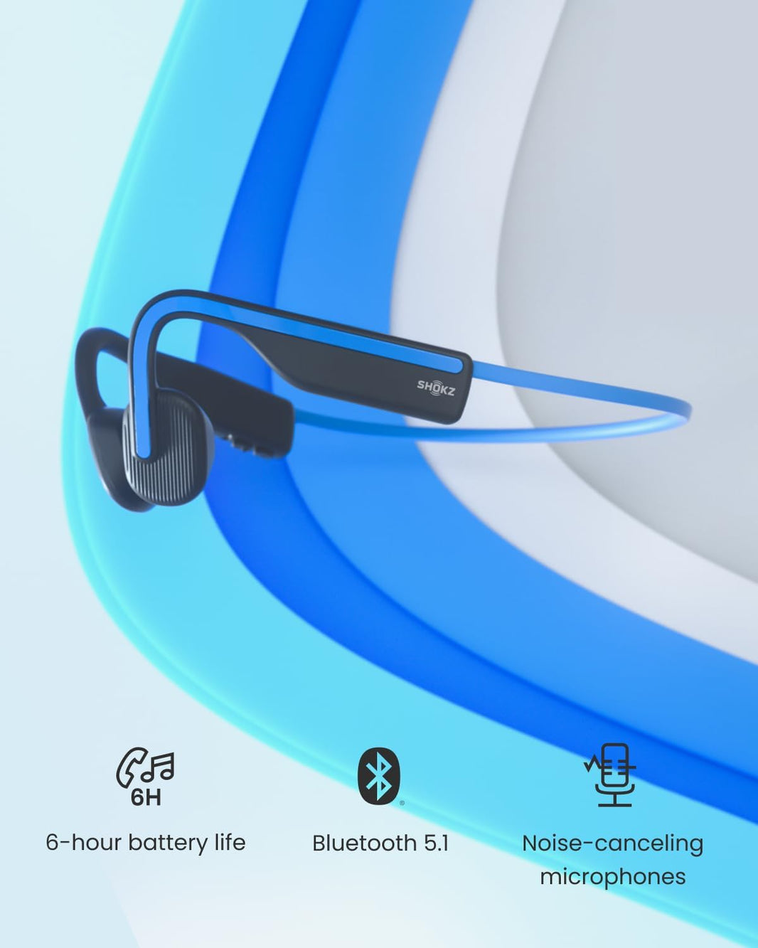 SHOKZ OPENMOVE BLUE HEADPHONES