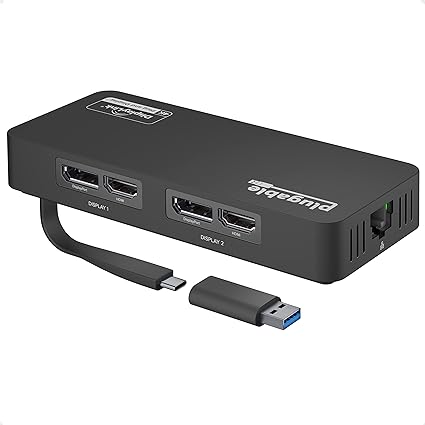 Plugable 4K DP & HDMI Adapter Ethernet