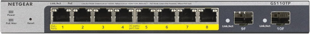 NETGEAR GS110TP-300EUS 8 PORT POE