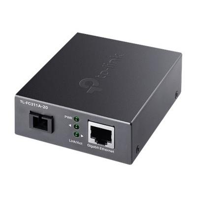 TP-Link TL-FC311A-20 V2 - Fibre media converter - 1GbE - 1000Base-T WDM 1000Base-SC - RJ-45 SC single-mode - up to 20 km - 1310 (RX) 1550 (TX) nm