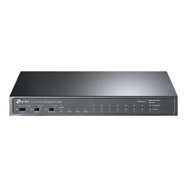 TP-Link TL-SL1311MP V1 - Switch - unmanaged - 8 x 10 100 (PoE ) 2 x 10 100 1000 1 x 1000Base-X SFP - rack-mountable (124 W)