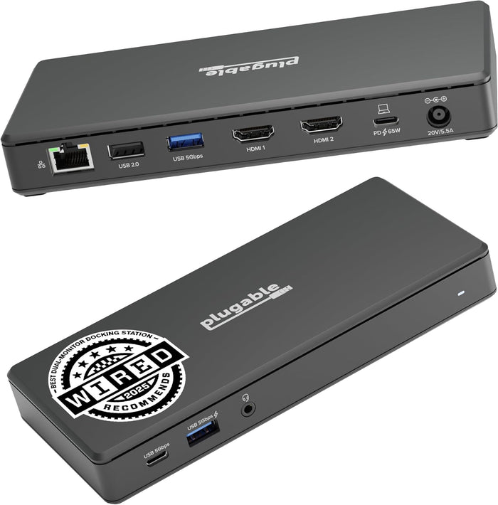 Plugable USB-C Dual HDMI DS 65W