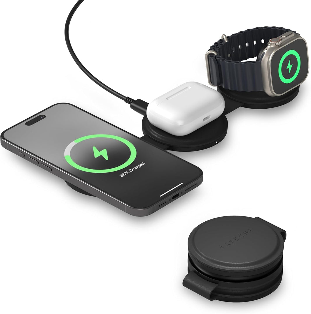 Satechi OntheGo 3-in-1 W-Charger (Black)