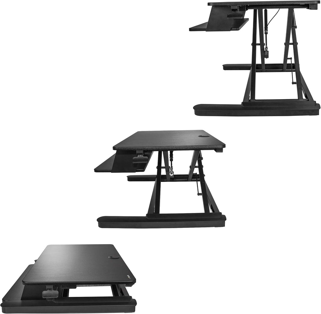 StarTech Sit Stand Desk Converter with Keyboard Tray - Large 35” x 21" Surface