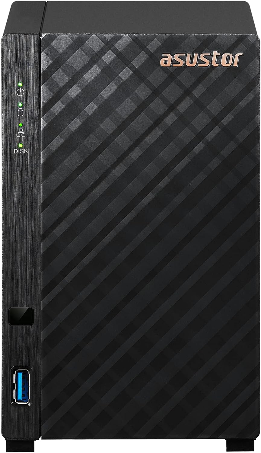 Asustor AS1102TL Drivestor 2 Lite 2 Bay NAS Quad-Core 1.7GHz CPU 1GbE Port 1GB DDR4 (Diskless)