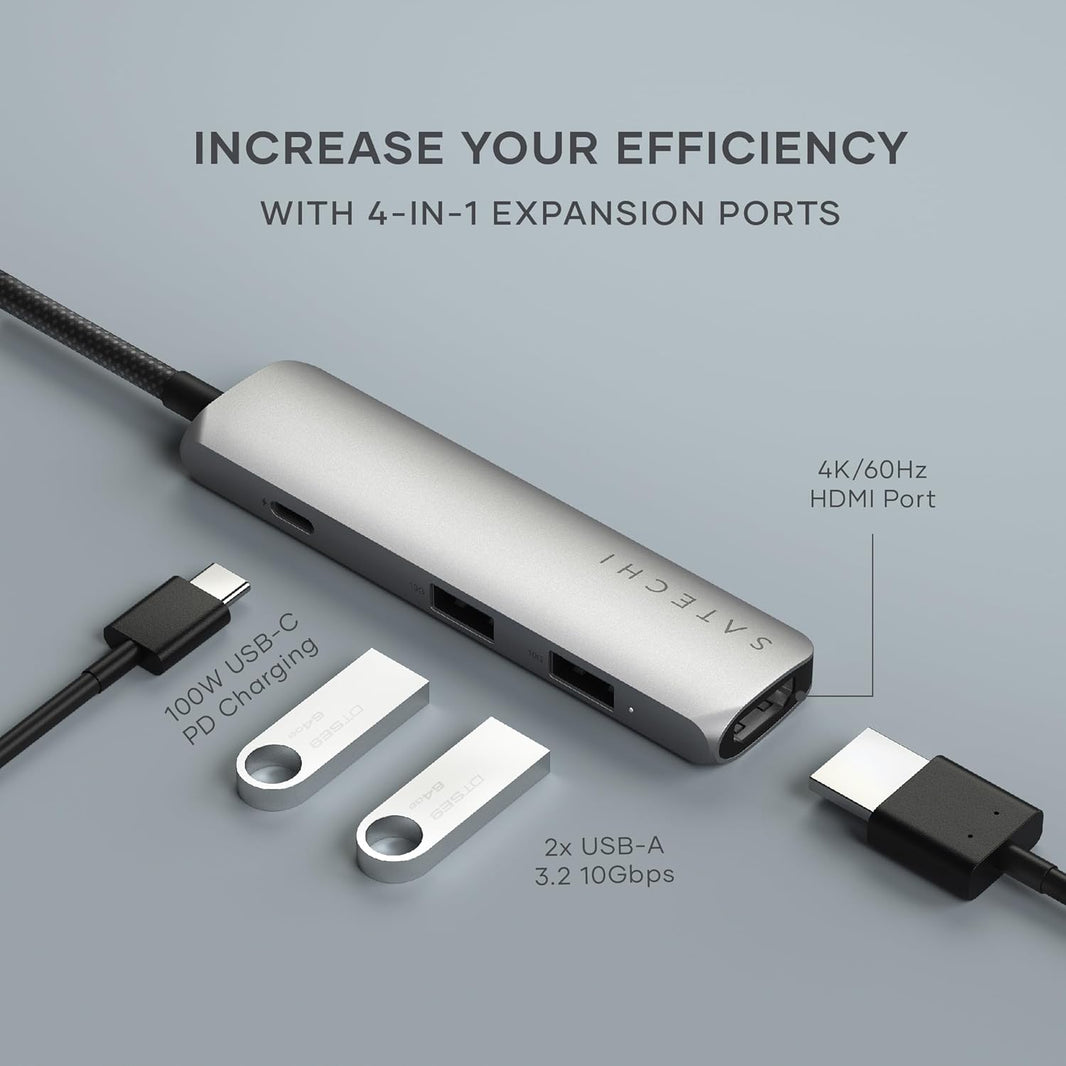 Satechi 4-in-1 USB-C Slim Multiport Adap