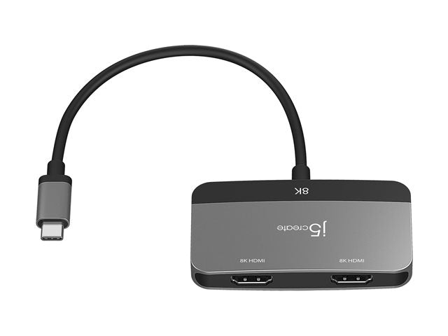 J5CREATE 8K USB-C TO DUAL HDMI ADAPTER