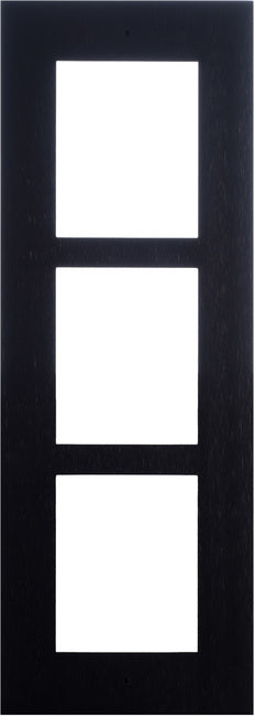 2N Black Flush Installation Frame for 3 Modules