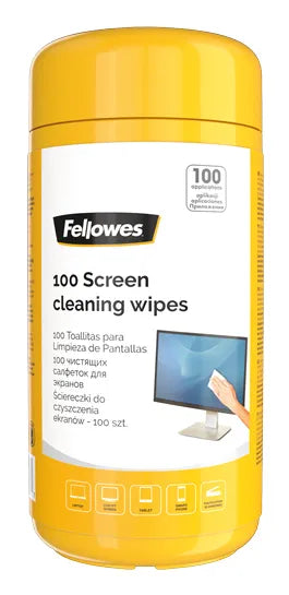 Fellowes Screen Cleaning Wipes (tub 100)