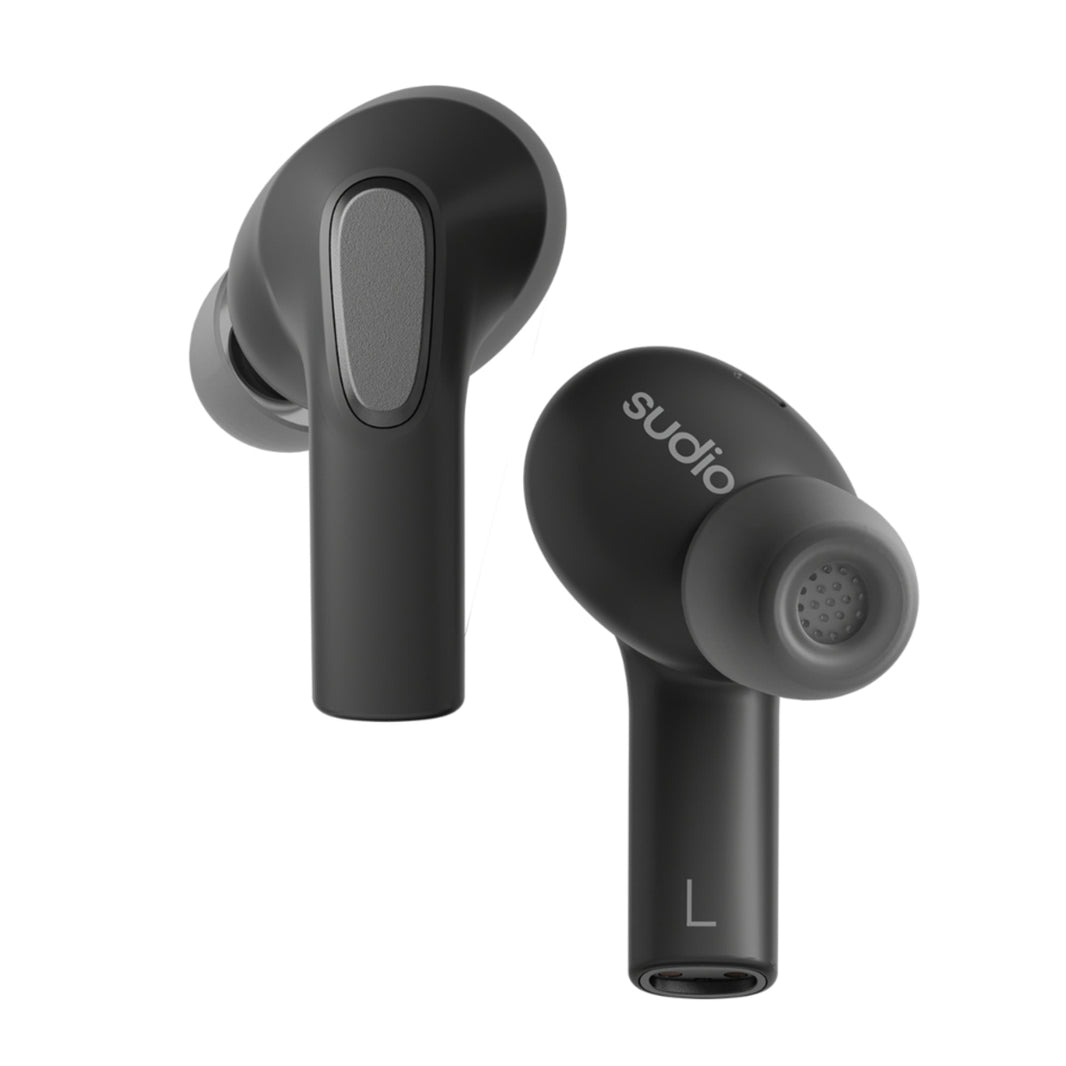 The Sudio E3 delivers front-row sound with hybrid active noise cancellation wireless charging and 30 hours of total playtime. With 6