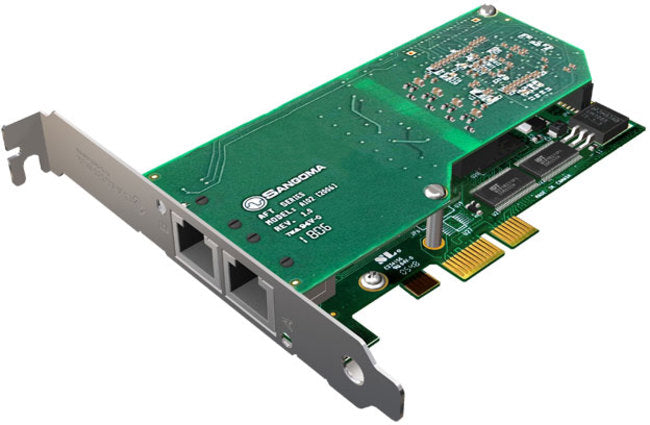 Sangoma A102DE Dual Port T1/E1/J1 PCIe Card w/EC HW