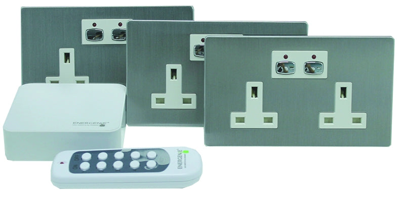Mi Home DUAL GANG (Steel) SMART POWER SOCKET bundle (GW + 3 x sockets)