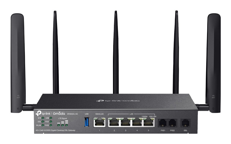 TP-Link Omada DR3650v-4G V1 - gateway - Wi-Fi 6 - cloud-managed