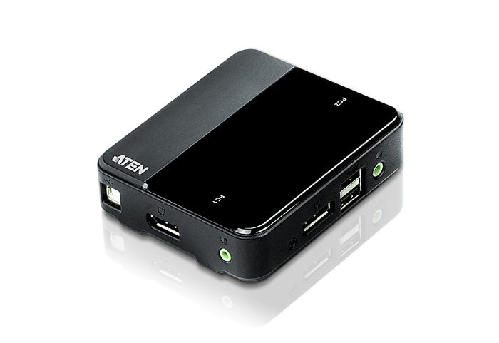 ATEN 2 Port Desktop 4K DP KVM with Audio