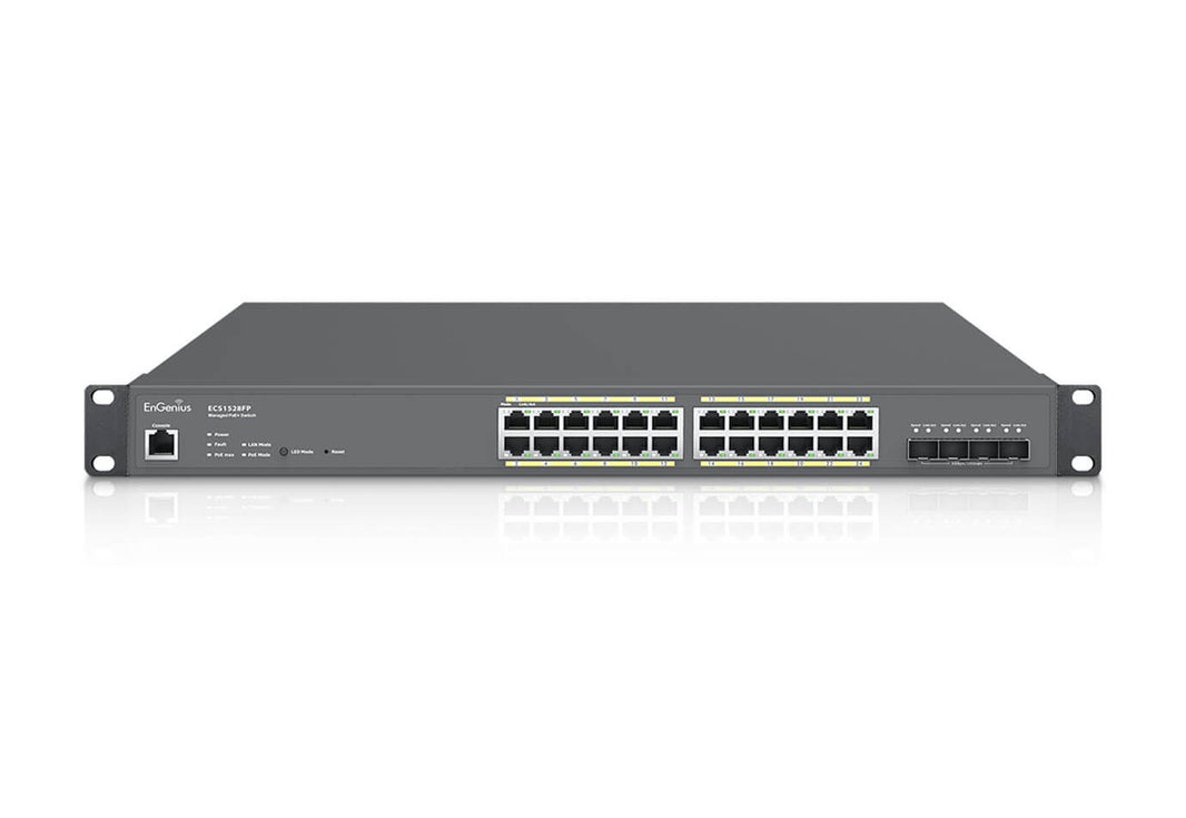 EnGenius ECS1528FP Cloud Managed 410W PoE+ 24 Port Network Switch