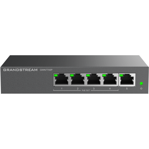 Grandstream GWN7700P UNMANAGED 5-PORT (4 X POE) SWITCH (METAL CASE)