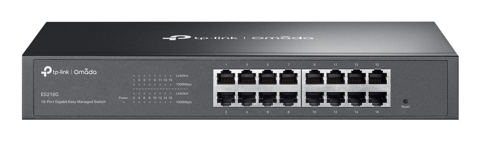 TP-Link Omada ES216G V1.6 - Switch - Managed - 16 x 10/100/1000Base-T - rack-mountable desktop