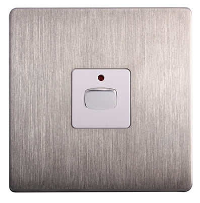 MiHome Smart Brushed Steel 1 Gang Dimmer
