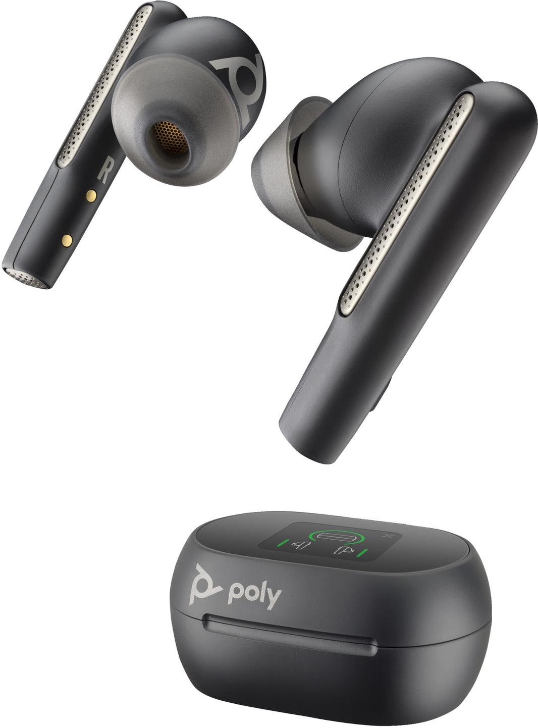 Poly Voyager Free 60+ MS Black USB-A + Touchscreen Charging Case
