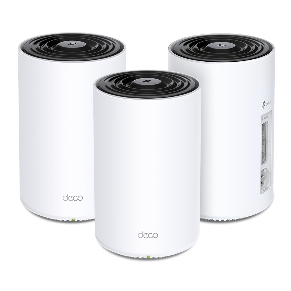 TP-Link Deco PX50 V1 - Wi-Fi system - (3 routers) - up to 6 500 sq.ft - mesh 1GbE G.hn - Wi-Fi 6 - Dual Band