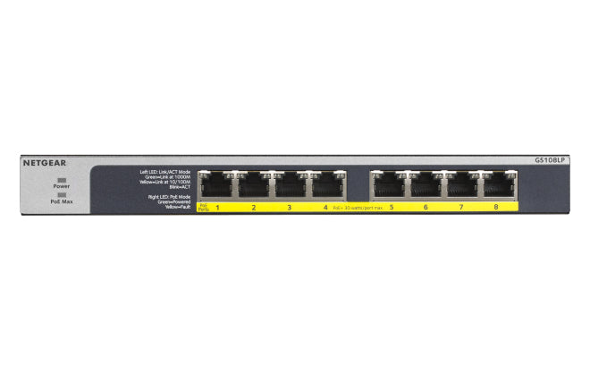 NETGEAR GS108LP 8 PORT SWITCH