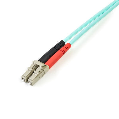 2m 10 Gb Aqua Multimode 50/125 Duplex LSZH Fiber Patch Cable LC - LC