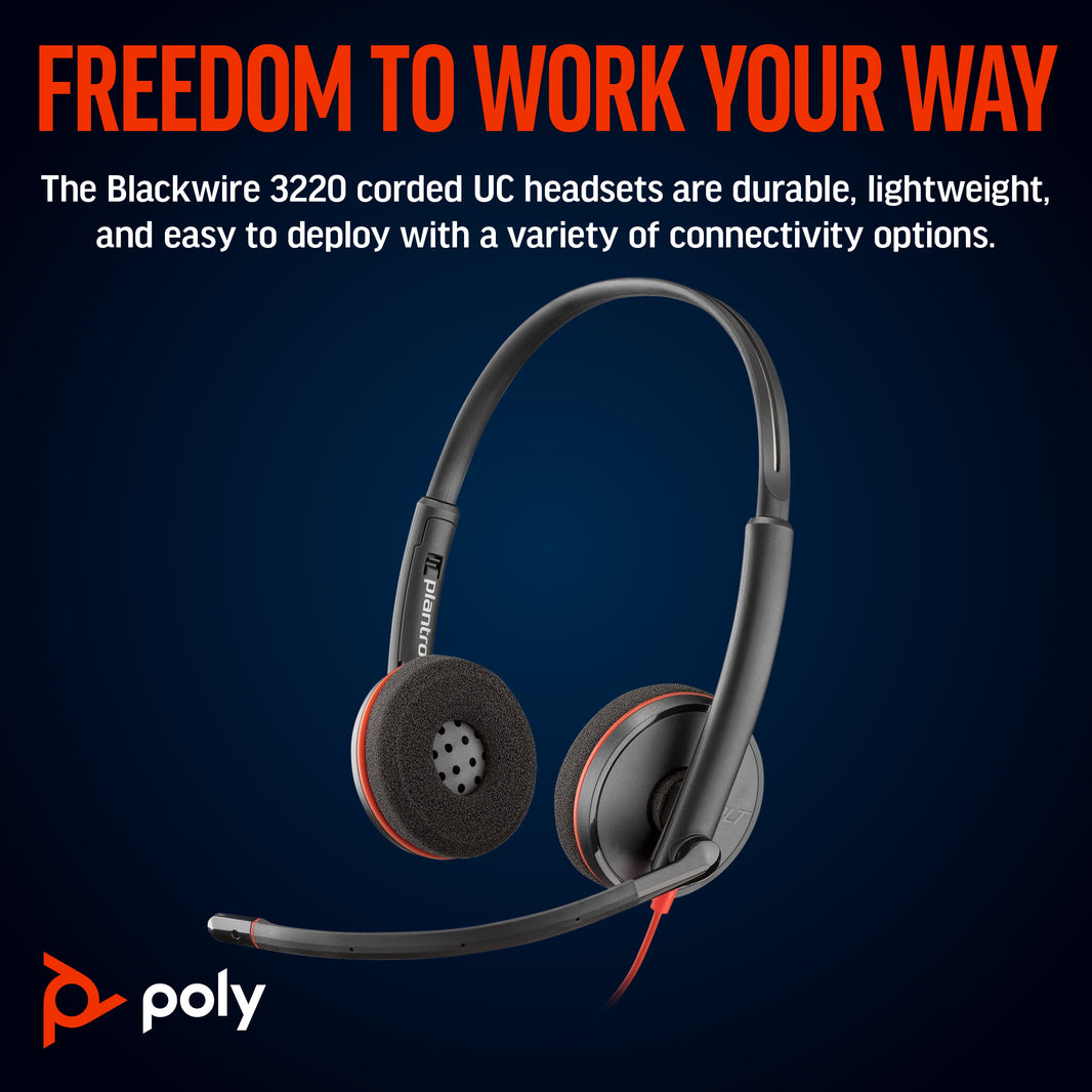 Poly Blackwire 3220, USB-C