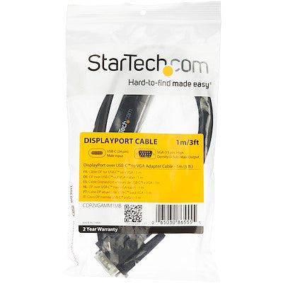 StarTech.com USB C to VGA Cable 1M Black
