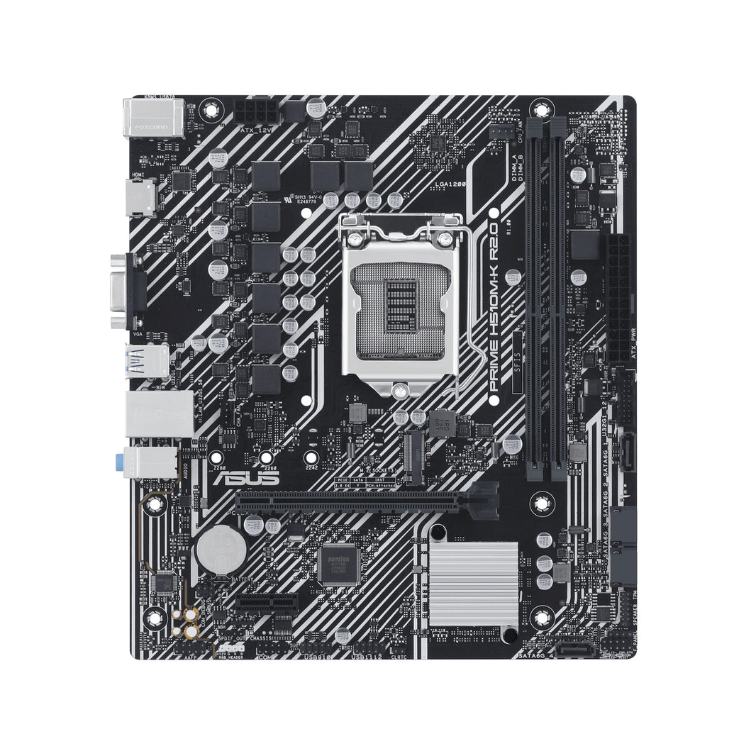 Intel H470 (LGA 1200) Micro ATX Motherboard With PCIe 4.0 32Gbps M.2 Slot HDMI VGA USB 3.2 Gen 1 Type-A SATA 6 Gbps Intel Optane Mem
