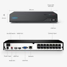 REOLINK 16 CHANNEL POE NVR WITH 4TB HDD