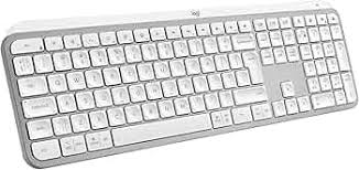 Logitech MX Keys S for Mac keyboard Office RF Wireless + Bluetooth QWERTY UK English Aluminium, White