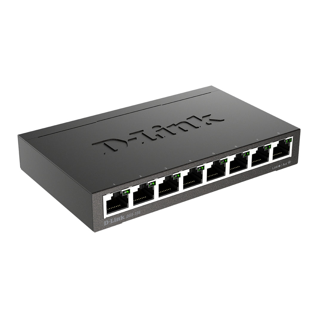D-Links 8-port 10/100/1000 Gigabit Metal Housing Desktop Switch