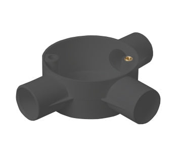 TITAN 25MM 3 WAY TEE BOX BLACK