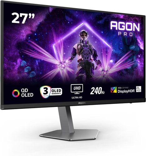 AOC AGON PRO 26.5 Inch 3840 x 2160 Pixels 4K Ultra HD OLED HDMI DisplayPort USB-C Adaptive Sync Monitor